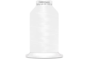 GÜTERMANN Unbekannt G730805-800 Gutermann Bulky-Lock 160-Carrete m, Poliéster, Blanco, 2000m, 2000