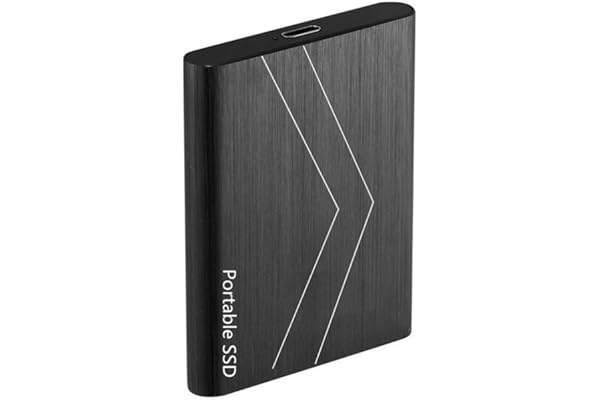 Lolsyt Disco Duro Externo de 2TB, Ultra Delgado y Portátil de 2.5" con Conexión USB, Almacenamiento Compatible con PC, Ordenador Portátil y Computadora (Negro)