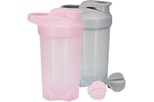 HIUSITY Shaker Proteinshake, Protein Shaker mit Kugel für Super Cremige Fitness Eiweiß Shakes, Proteinshake Becher, Gym Shaker, Langlebiger, Auslaufsicherer, Geruchsneutraler Shake Becher, 500ml