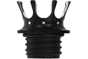HDBUBALUS Motorcycle Fuel Tank Cap Gas Cap Vented King Crown with Right-Hand Threads Fit for Harley Sportster Dyna Touring Road King Softail Trike Freewheeler FLRT Black
