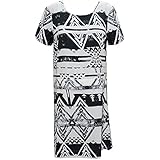 Mogul Interior Womens Shift Dress Mosaic Printed Boho Summer Beach Sundress