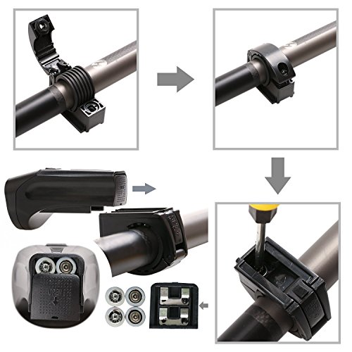 ONEU Fahrradbeleuchtung Sets, Super Fahrradlicht Set,Berg Fahrradlampe, Radlicht, Leistungsstarke Lumen LED Scheinwerfer für Fahrrad, Frontlicht und Rücklicht Einfach zu Installieren für Kinder Männer Frauen Radfahren Sicherheitsleuchten mit Wasserabweisend - 6