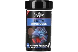FishScience Betta Fish Food Granules Food 35g | 0.8mm Floating Pellets | 52% Protein Insect Based Diet for Siamese Fighting Fish | Aquarium Feed Growth & Immune Health – Natural Colour Enhancers