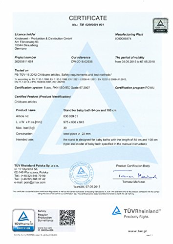 Universalständer für OKT Kids Babywannen 84 und 100 cm Ständer ohne Baby Badewanne mit TÜV - 5