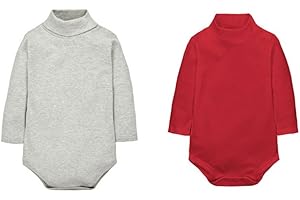 CuteOn 2 paquetes Unisexo Bebé Rompers Cuello polo Manga Larga Algodón Infantil Body Mono