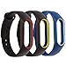 Produktbild Moretek für Xiaomi Mi Band 2 Armband,Silikon Wasserdichtes Ersatz-Armband Ersatzband Bracelet für Xiaomi Mi Band 2 Fitnessarmband Zubehör (Frame 3pcs)
