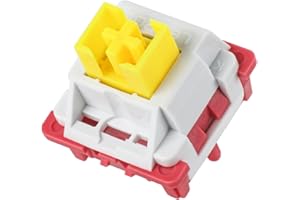 EPOMAKER x LEOBOG fabrycznie smarowany przełącznik z trzonkiem POM, gniazdo LED do mechanicznej klawiatury gamingowej (LEOBOG Nimbus V3 Switch, żółty)