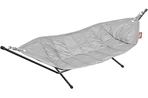 ‎FATBOY Fatboy® Headdemock Hängematte Hellgrau - Hängematte mit Gestell - Outdoor geeignet für Garten & Terrasse - 270 x 138 cm