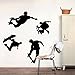 Produktbild Skateboard-Schattenbild Wand Aufkleber Eigenschaften 4 Skateboarding-Tätigkeit Dekorative Entfernbare DIY Schwarze Vinyl Wandtattoo Sport für Wohnzimmer, Schlafzimmer,Kinderzimmer Jungen, Sport-Shop