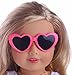 Produktbild Amerikanerin herzförmige Plastikbrille, Malloom Heart Plastic Frame Sonnenbrillen für 18 Zoll Unsere Generation American Girl Doll