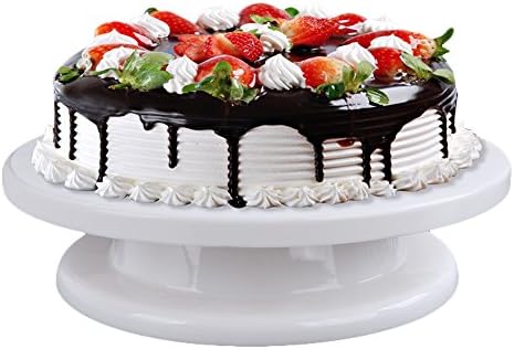 11 Inch Rotating Cake Decorating Stand, 360 Degree Round Turntable, Food-grade Plastic Base &amp; Top