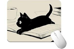 OUDQFCJ 1 alfombrilla de ratón con tres gatos,adecuada para ratón de oficina y juegos, pequeña alfombrilla de ratón para escritorio de oficina, accesorio divertido para ordenador portátil y de