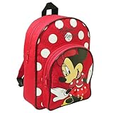 Trade Mark Collections Disney Minnie Mouse Back Pack With front Pocket (Red)