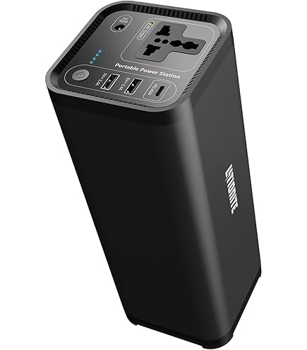 Powerbank, 27000mAh Powerstation 98wh External Battery with 100W AC Socket Portable Charger with USB Socket Universal Travel Charger for Laptop MacBook Pro Notebook GoPro Tablet Mobile