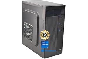 VOKOT Pc Fisso i7, 32gb Ram, Ssd da 1TB, Cpu fino a 4.00ghz, Scheda video GT730 4GB dedicata, Wifi USB Incluso, Windows 11 Pro, Office 2019, Computer PC Desktop completo per ufficio,casa pronto all'uso