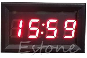 JOYKK 12V/24V Car Motorcycle Accessory Dashboard Digital Clock Display - Orange