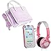 Produktbild fürUltimateaddons Mädchen Reise Kulturtasche Aufbewahrung mit Kopfhörer Paket Passend Zu VTech digigo Childs Tablet - Rosa, Violet