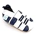Soft Leather Baby boy Shoes with Suede Soles by Dotty Fish Navy and White Trainer design - 6-12 months
