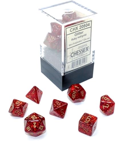 Chessex Mini Polyhedral 7-Die Set - Waterlily White Produktbild-Vorschau 2