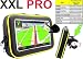 Produktbild LKB29 XXL PRO Universal bis 6,8"/17,27cm Smartphone Halterung Schnellspanner geegnet zB.: Fahrrad MTB Motorrad Huawei MediaPad X2 Navi TomTom Go 6000 ,Handy Regen Schnee Wetterfeste Schutz Hülle Tasche Bike Case Flip Schnell Montage 360° einstellbar drehbar f.Akkupack Fonepad Display Größe + Micro USB zu USB 2x90° gewinkelt.