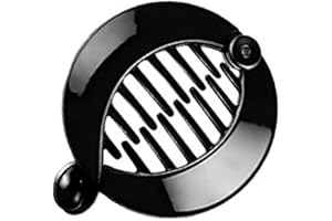 ANCLLO 2 pettini per capelli con clip a banana, rotondi, per coda di cavallo, per capelli spessi e volumino-nero