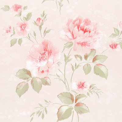 Preisvergleich Produktbild Frische Pastoralstiltapete warmes Blumenmädchen-Schlafzimmertapetenros... rot