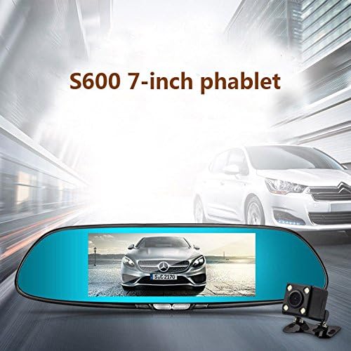 SYN Rear View Mirror Car Dash Cam, 1080P Car Driving Recorder with G-Sensor, Loop Recording, Parking Mode, Motion Detection, Car Charger with USB Port (7 inch touchscreen, 1080P, 120 °)
