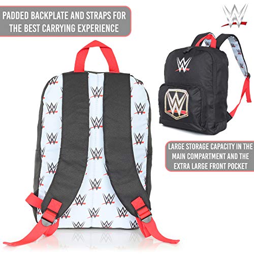 Sac--Dos-Garon-WWE-Catch-Wrestling-Sac-Scolaire-pour-Enfants-Sacs-Dcole-en-Toile-Sac-De-Voyage-Noir-Accessoires-100-Officiel-World-Wrestling-Entertainment