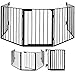 Price comparison product image Deuba Fireplace Guard Folding Fireguard with Gate 310 cm Stove Fire Firescreen Fence Surround Safety Barrier