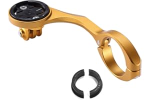 Dymoece Aluminium Alloy Out Front Bicycle Computer Combo Handlebar Mount for Garmin Edge 200 500 510 520 800 810 820 1000 1030 and Sport Action Camera,Compatible Handlebar Sizes 31.8mm 25.4mm