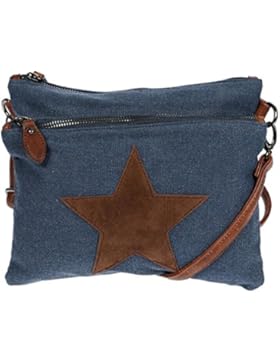 Christian Wippermann hochwertige canvas Damen Schultertasche mit Stern Ablikation