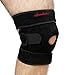 Produktbild Landnics Kniebandage, Sportbandage Verstellbare Knieschoner Elastisch Atmungsaktiver Knieorthese mit Gelenkschienen für Damen und Herren, Sport, Freizeit, Laufen, Joggen (1 Stück-Schwarz)