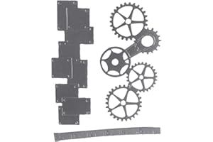 jiashemeng 3 Pièces Bloc Engrenage Matrices De Coupe Scrapbook Gaufrage Modèle Papier Carte Pochoir Moule pour Bricolage Scrapbook Album Papier Carte Artisanat Décoration Argent