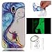 Produktbild Hülle Leuchtende Galaxy J7 2017 (EU Ausgabe) Silikon Etui Handy Hülle Weiche Transparente Luminous TPU Back Case Tasche Schale Leuchten In Der Nacht Für Galaxy J7 2017 J730 + Schlüsselanhänger (P) (10)