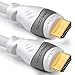 Price comparison product image deleyCON 3.0m HDMI cable - compatible to HDMI 2.0a/b/1.4a - UHD / 4K / HDR / 3D / 1080p / 2160p / ARC - High Speed with Ethernet - white/grey