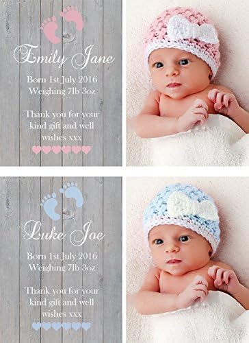 CLC Design Personalised Announcement Baby Thank You Cards (20)