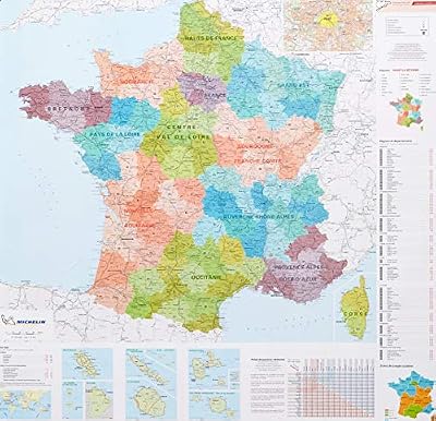 Michelin France administrative Réforme des Régions : 1/1 700 000