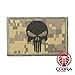 Produktbild Punisher Patch Tactical Army Morale Emblem Totenkopf Digital Camo mit Klettverschluss Airsoft (Camo)
