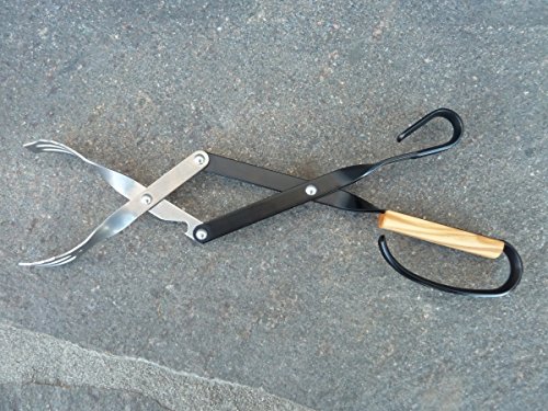 V-Tong Zange 43 cm mit Walnussholzgriff