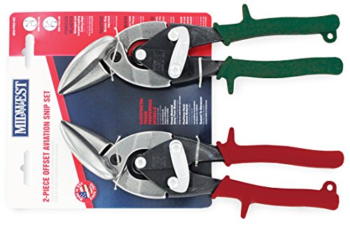 Midwest Tool and Cutlery MW-P6510C Forged Blade Offset Aviation Snips Set, 2-Piece