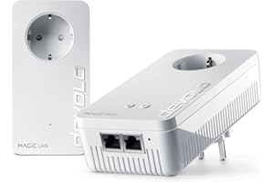 Devolo Magic 2 WiFi 6 Starter Kit, adattatore powerline WiFi - fino a 2.400 Mbps, punto d'accesso WiFi Mesh, 2X connessione Gigabit LAN dLAN 2.0, bianco
