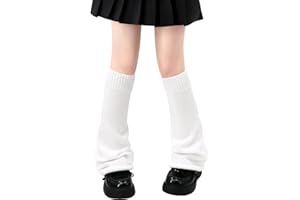 BCENOILUA Ciepłe getry damskie, luźne, dziergane, ocieplacze na nogi, Kawaii, zimowe, długie ocieplacze na nogi, Y2K, termiczne, gotyckie, punkowe, ocieplacze, ciepłe podkolanówki dla studentów i dziewcząt