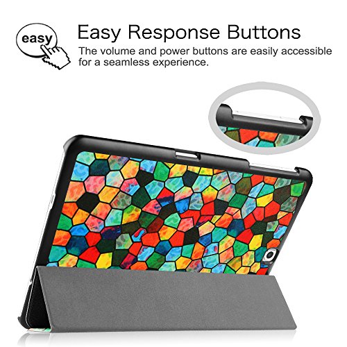 Fintie Samsung Galaxy Tab S2 9.7 Hülle Case – Ultra Schlank Superleicht Ständer Smart Shell Cover Schutzhülle Tasche mit Auto Schlaf / Wach Funktion für Samsung Galaxy Tab S2 T810N / T815N / T813N / T819N 24,6 cm (9,7 Zoll) Tablet-PC, Mosaic - 6