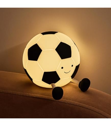 BestAlice Voetbal Nachtlampje voor Kinderen, USB Plug-in LED
