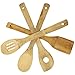 Produktbild COM-FOUR® 4-teiliges Küchenhelferset, Kochlöffel, Pfannenwender, Schlitzlöffel und Lochkelle aus Bambus (04-teilig - Bambus)