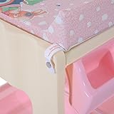 Homcom® Baby Wickeltisch Wickelkommode mit Badewanne Wickelauflage Mobil (Rosa) - 6