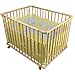"Honey Bee" Baby Wooden Playpen with Mattress and Bumper-100x75cm