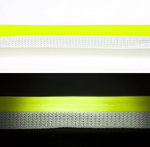 5 Meters (5.5 Yards) Piping Reflective Signal Yellow / Ribbon color: white