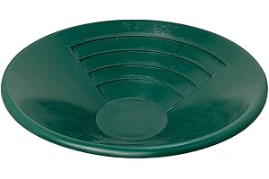 DISPRA Goldwaschpfanne, 26 cm manuelles Goldwaschwerkzeug, Goldwaschsieb, Kunststoff-Goldwaschpfanne, grünes Goldwaschtablett mit Rillendesign zur Verbesserung der Sichtbarkeit von d