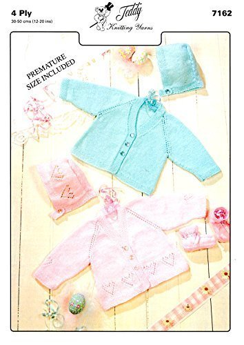 Teddy 4ply Knitting Pattern Children Matinee Set - 7162